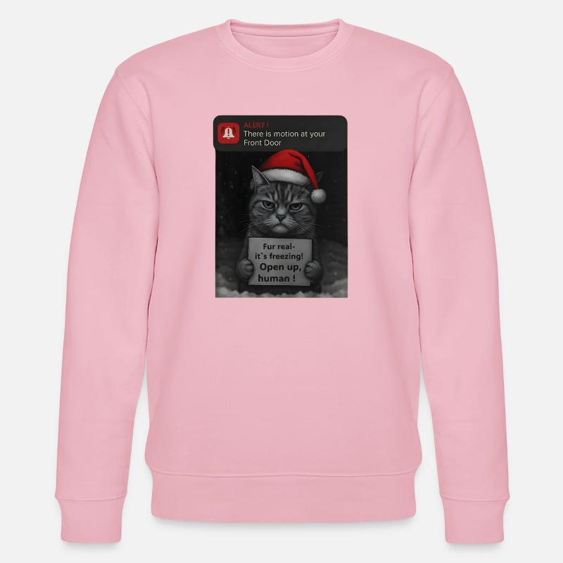 Chat Noël avec des chats drôles - Sweat bio CHANGER Stanley/Stella Unisexe - rose pâle