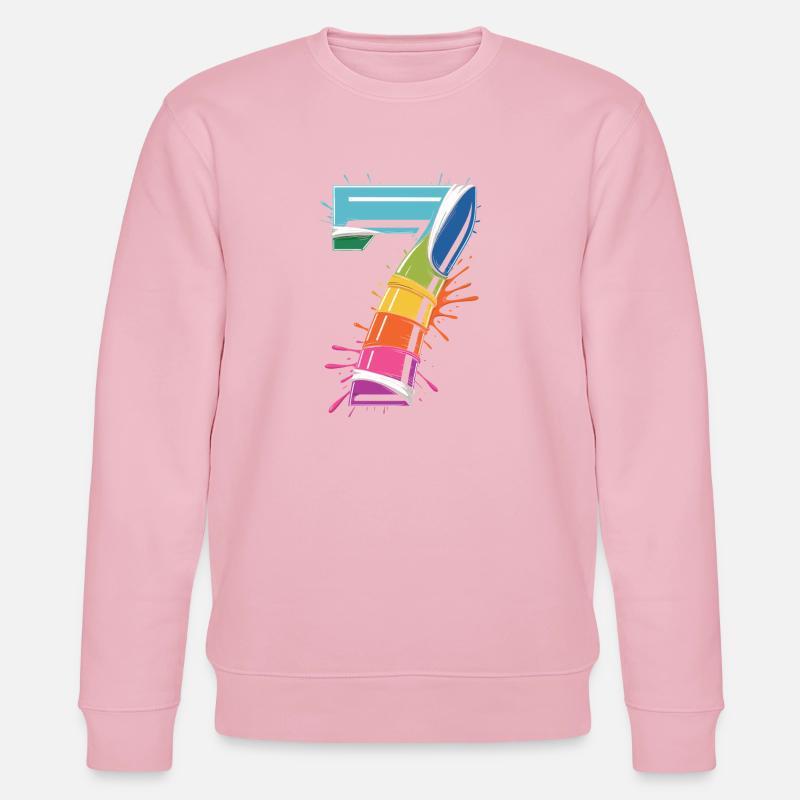 Regenbogen7 Spritzdesign - Stanley/Stella Unisex Bio-Sweatshirt CHANGER  - Hellrosa