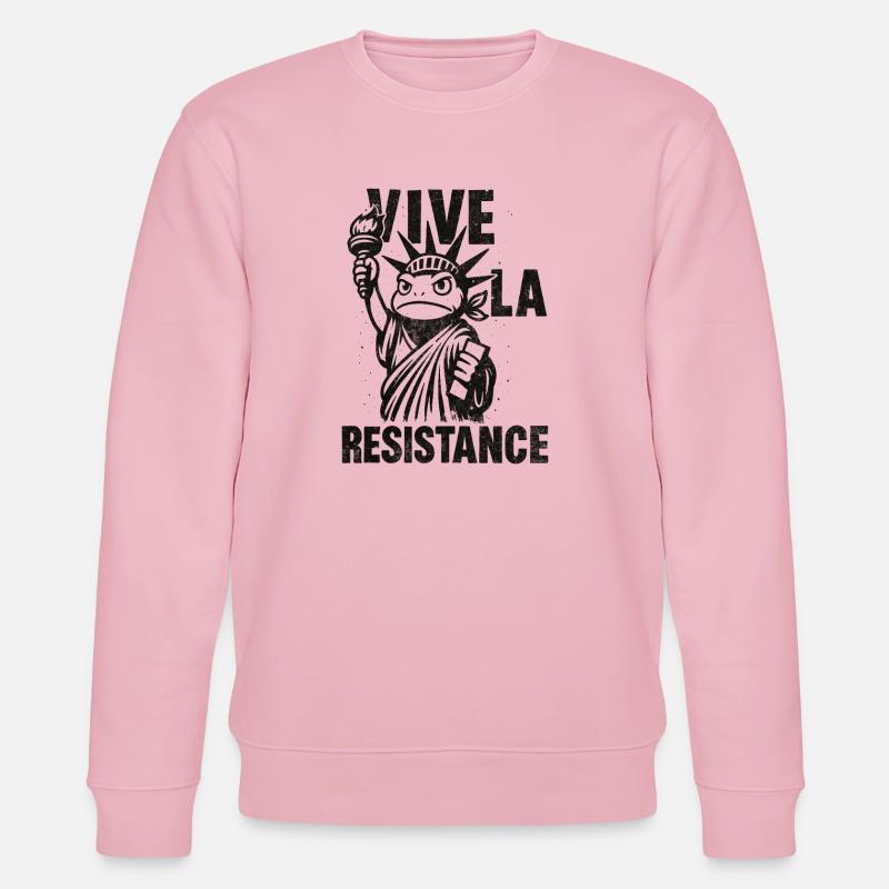 Vive La Resistance Silhouette Tee - Stanley/Stella Unisex Bio-Sweatshirt CHANGER  - Hellrosa