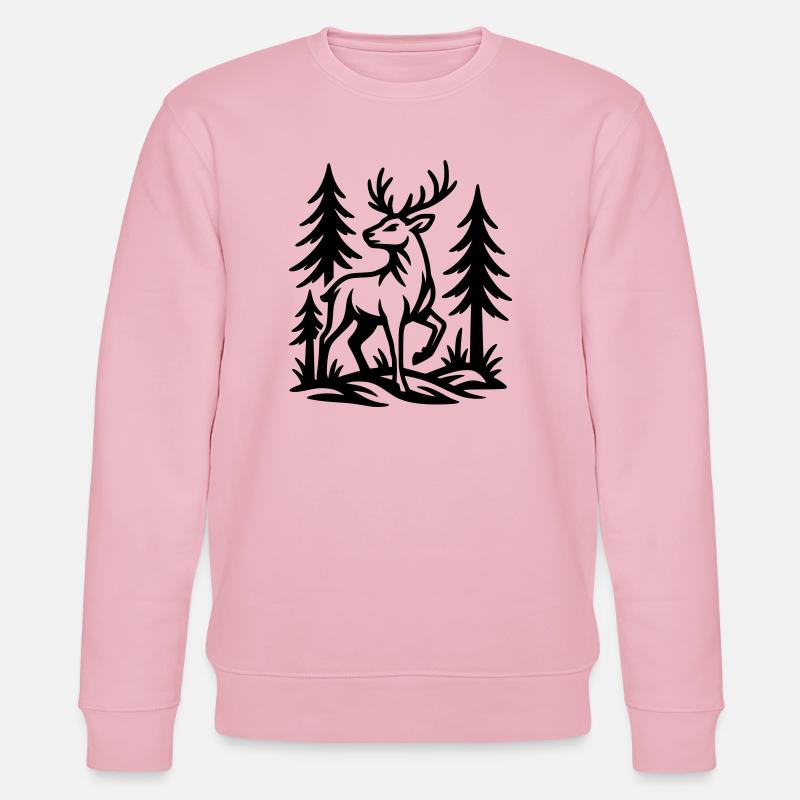 roe deer - Stanley/Stella CHANGER Unisex Organic Sweatshirt - cotton pink
