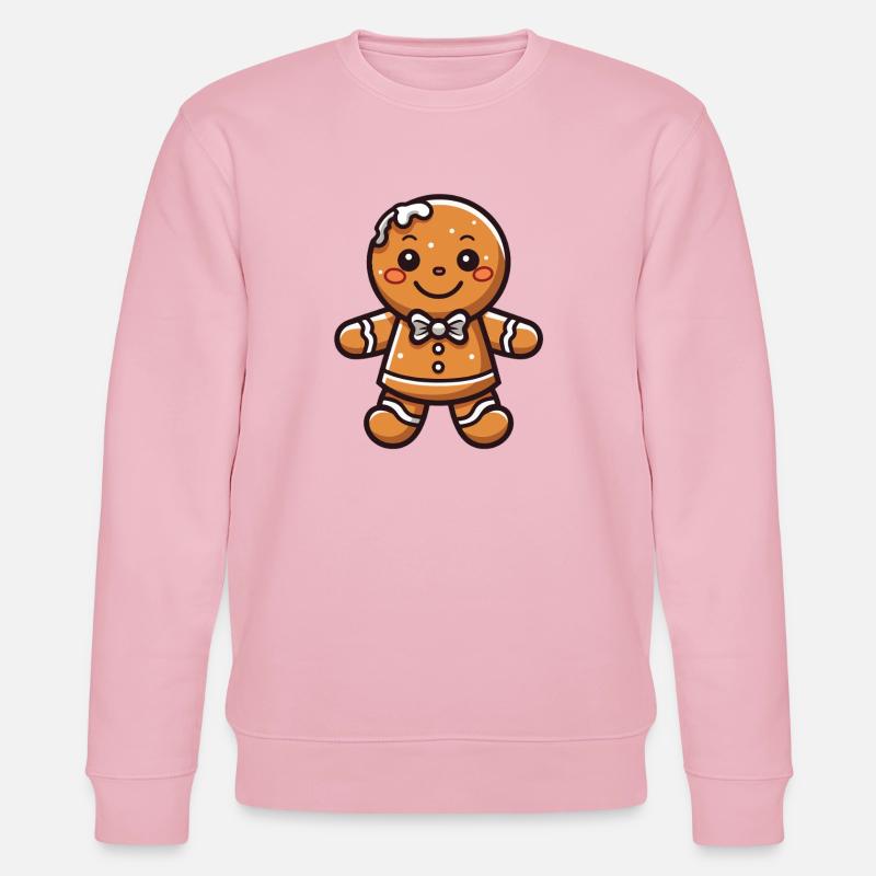 Weihnachten Lebkuchen Backen Keks - Stanley/Stella Unisex Bio-Sweatshirt CHANGER - Hellrosa