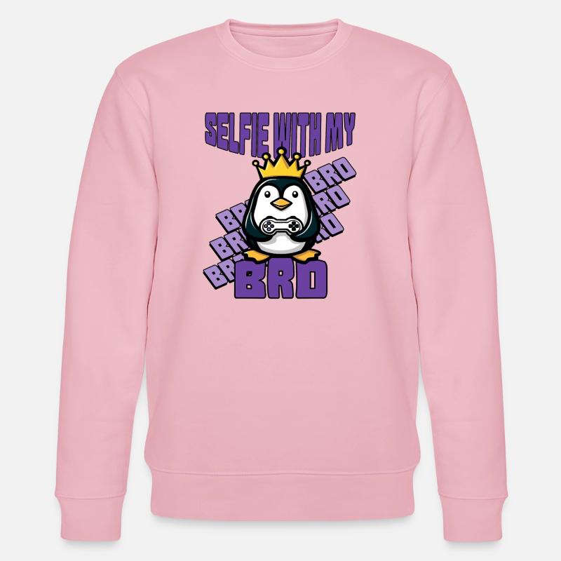 Selfie with my bro - controller - Stanley/Stella Unisex Bio-Sweatshirt CHANGER  - Hellrosa