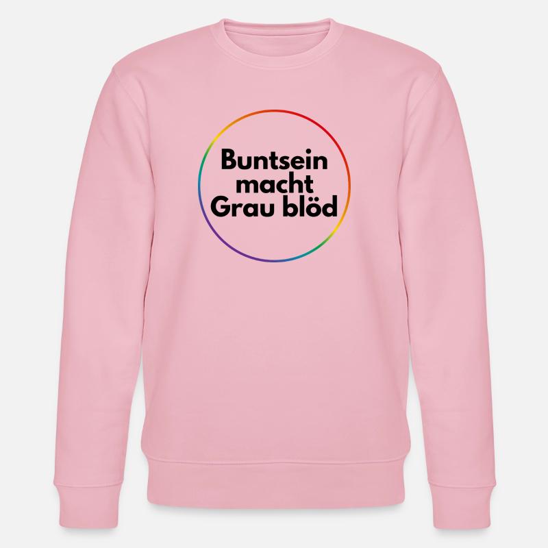 Buntsein macht grau blöd - Stanley/Stella Unisex Bio-Sweatshirt CHANGER  - Hellrosa