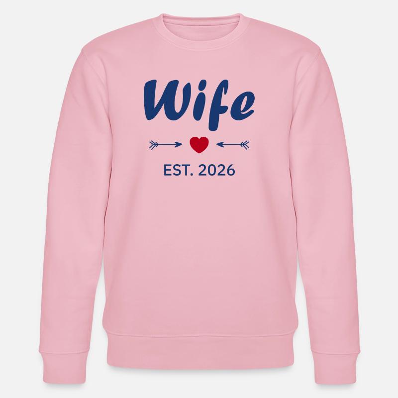 Ehefrau ist 2026 - Stanley/Stella Unisex Bio-Sweatshirt CHANGER  - Hellrosa