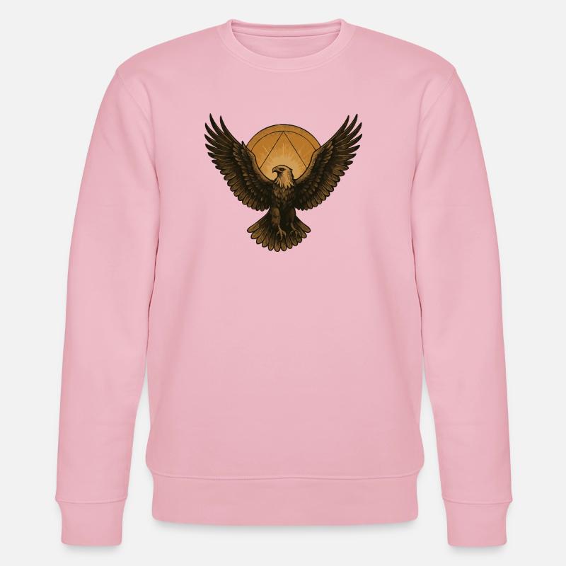 Aigle dans le cercle du soleil - Sweat bio CHANGER Stanley/Stella Unisexe - rose pâle