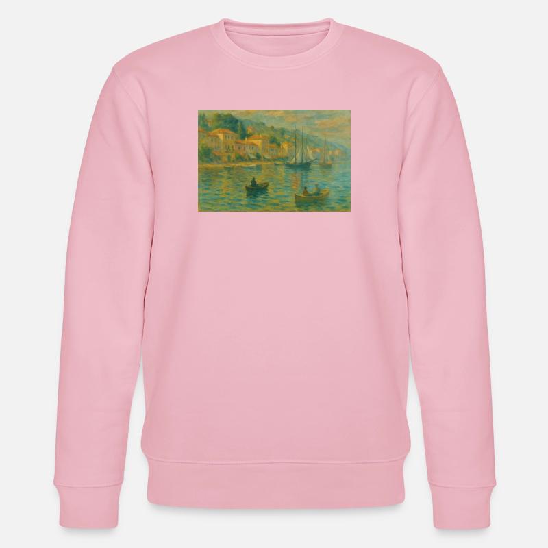 Hafenimpression Abendlicht - Stanley/Stella Unisex Bio-Sweatshirt CHANGER  - Hellrosa