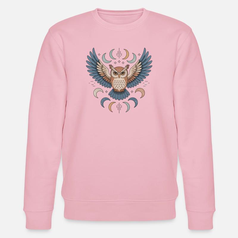 Boho Eule - Stanley/Stella Unisex Bio-Sweatshirt CHANGER  - Hellrosa