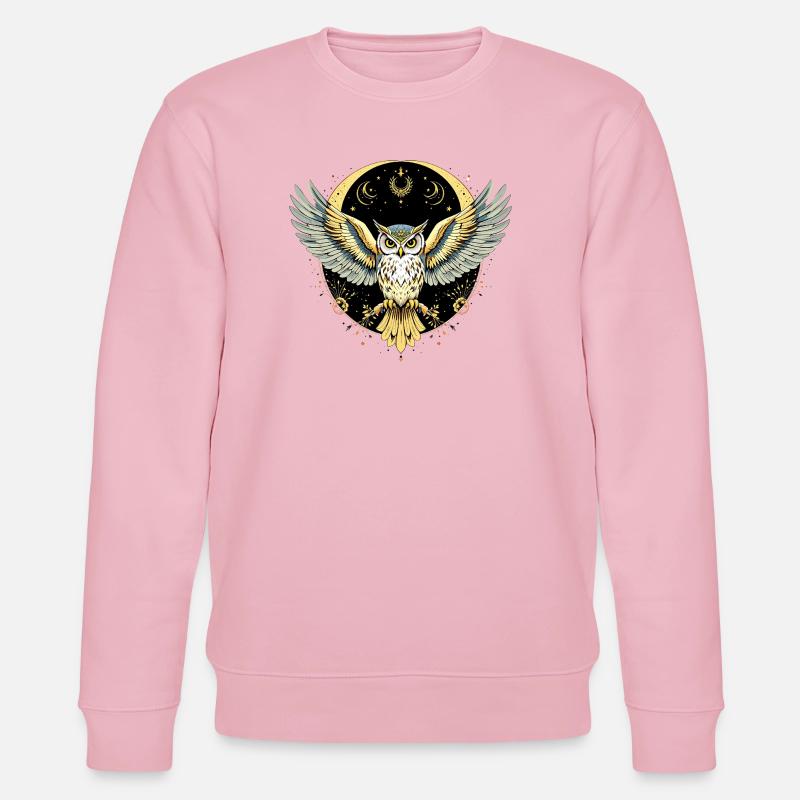 Boho Eule - Stanley/Stella Unisex Bio-Sweatshirt CHANGER  - Hellrosa