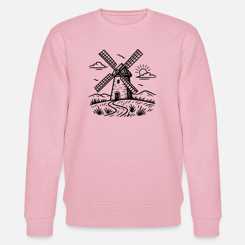 Moulin à vent - Sweat bio CHANGER Stanley/Stella Unisexe - rose pâle