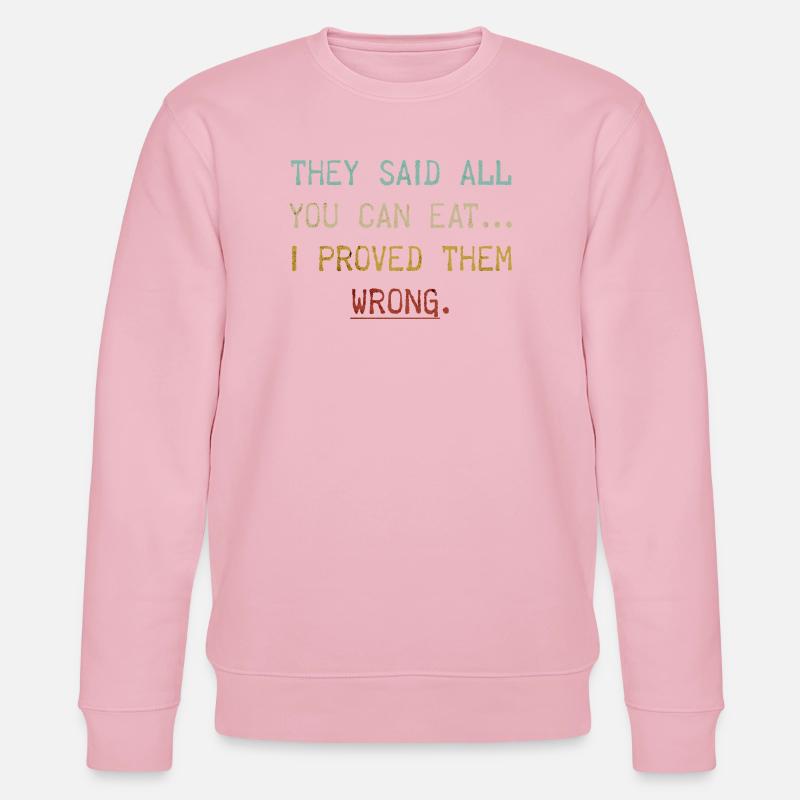 Essen Spruch - Stanley/Stella Unisex Bio-Sweatshirt CHANGER  - Hellrosa