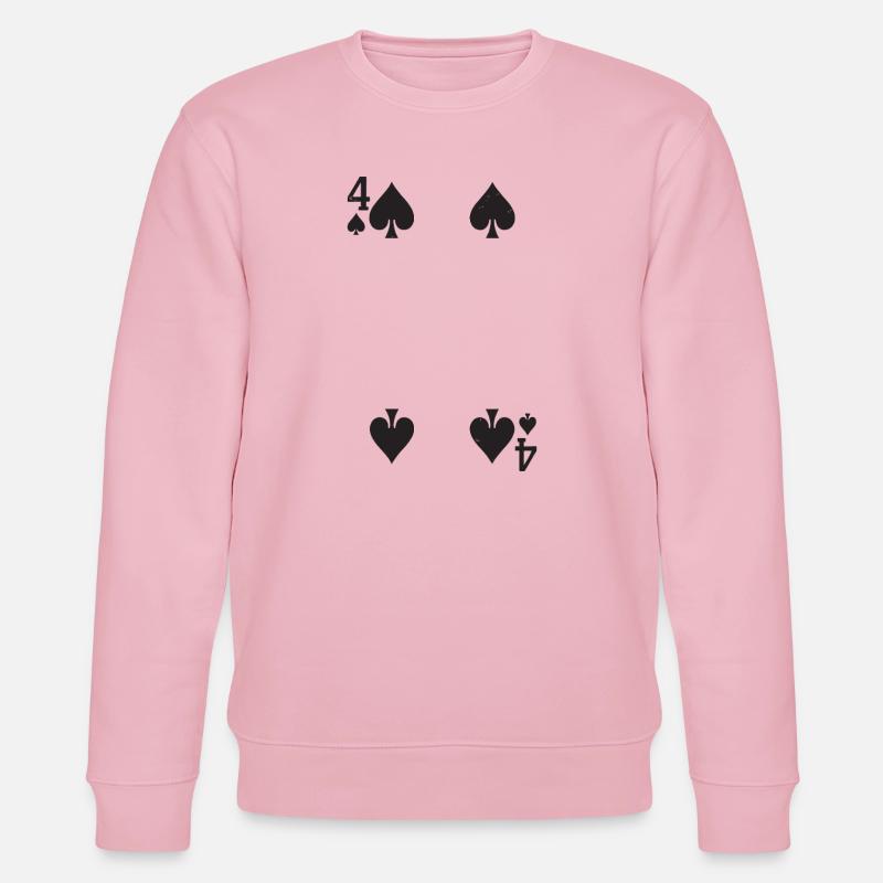 Vier Pik Silhouetten Muster - Stanley/Stella Unisex Bio-Sweatshirt CHANGER  - Hellrosa