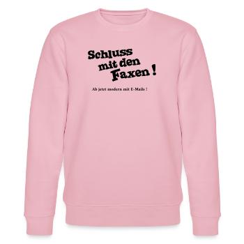 Schluss mit Faxen - Stanley/Stella Unisex Bio-Sweatshirt CHANGER  - Hellrosa - Vorne - Jaron (178cm) & Liana (172cm)