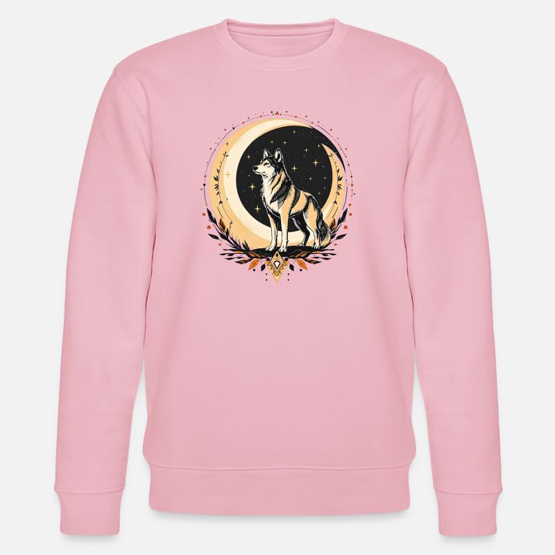 Boho Wolf - Stanley/Stella Unisex Bio-Sweatshirt CHANGER  - Hellrosa