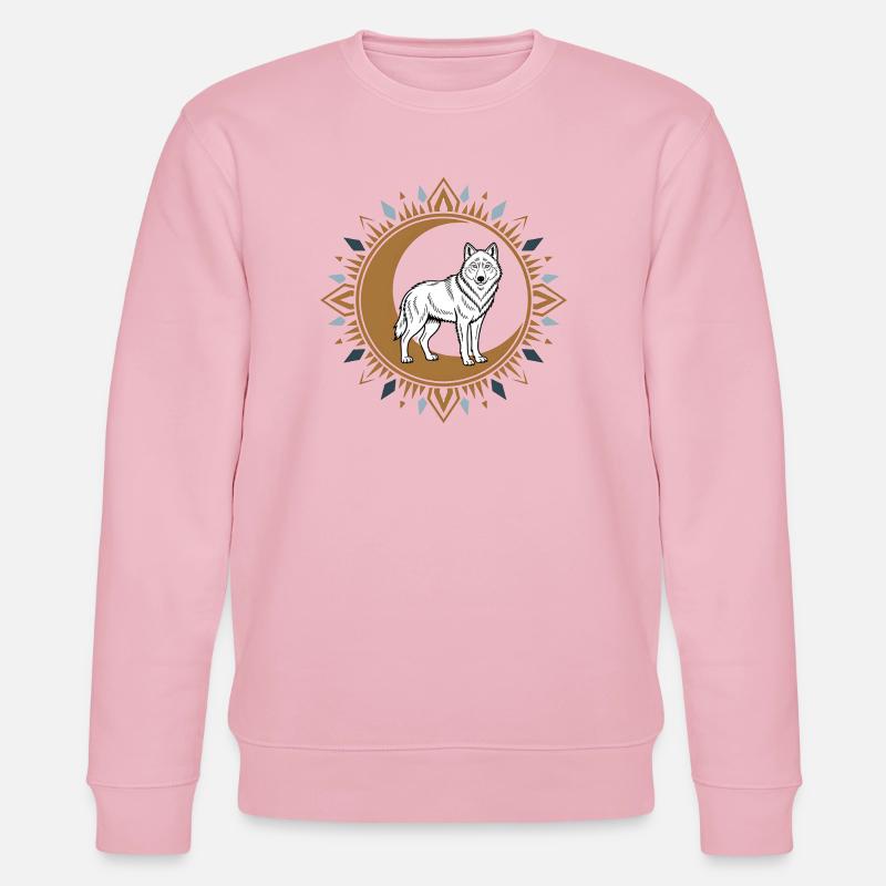 Boho Wolf - Stanley/Stella CHANGER Unisex Organic Sweatshirt - cotton pink