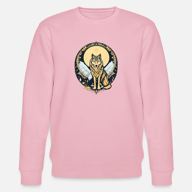 Boho Wolf - Stanley/Stella CHANGER Unisex Organic Sweatshirt - cotton pink