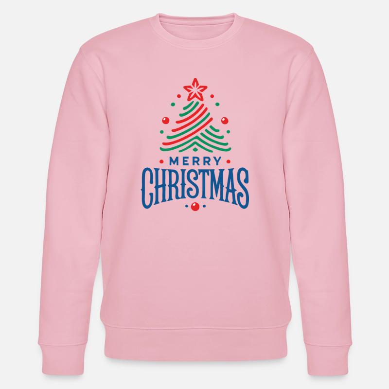 Frohe Weihnachten 1 - Stanley/Stella Unisex Bio-Sweatshirt CHANGER  - Hellrosa