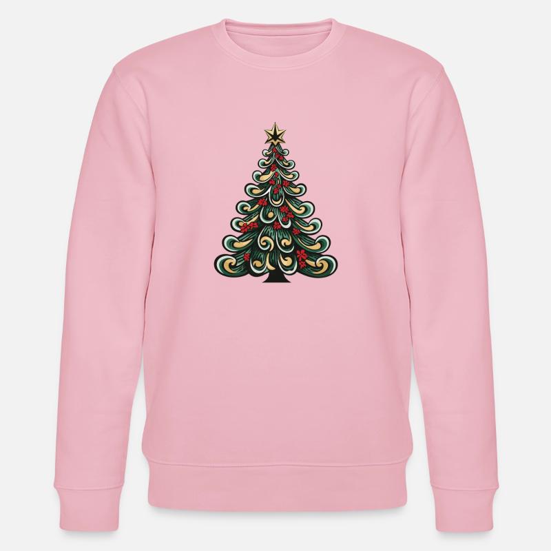 Weihnachtsbaum Weihnachten - Stanley/Stella Unisex Bio-Sweatshirt CHANGER - Hellrosa