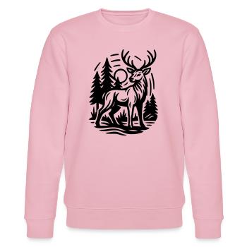 Hirsch - Stanley/Stella Unisex Bio-Sweatshirt CHANGER  - Hellrosa - Vorne - Jaron (178cm) & Liana (172cm)