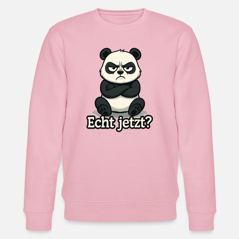 Panda Echt Jetzt? - Stanley/Stella Unisex Bio-Sweatshirt CHANGER  - Hellrosa