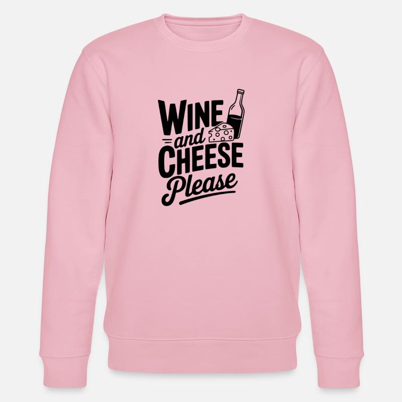 Vin et fromage s’il vous plaît - Sweat bio CHANGER Stanley/Stella Unisexe - rose pâle