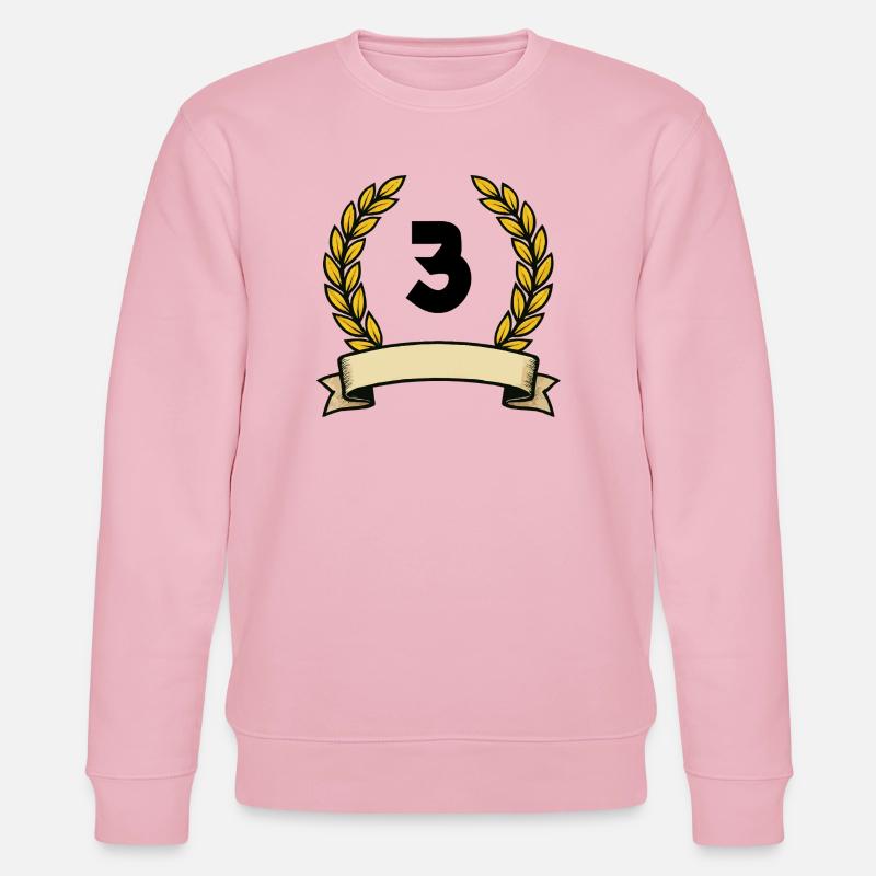 Goldener Lorbeerkranz Nummer 3 - Stanley/Stella Unisex Bio-Sweatshirt CHANGER  - Hellrosa
