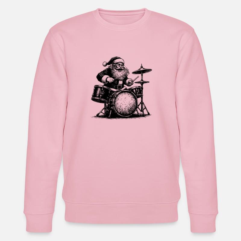 Weihnachtsmann Trommler Kunst - Stanley/Stella Unisex Bio-Sweatshirt CHANGER  - Hellrosa
