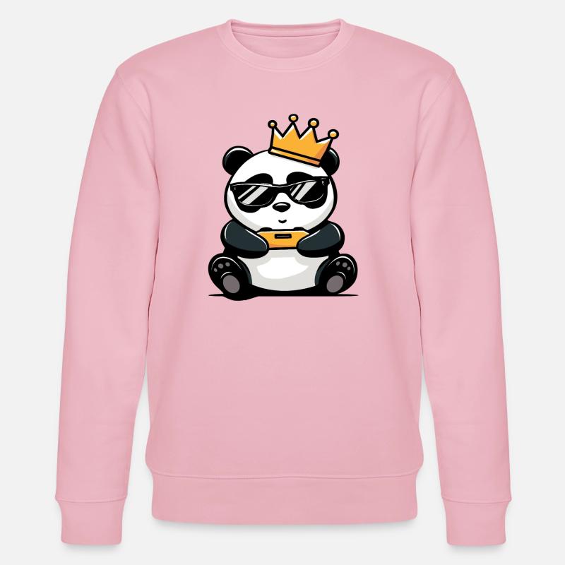 Panda Controller et Couronne - Sweat bio CHANGER Stanley/Stella Unisexe - rose pâle