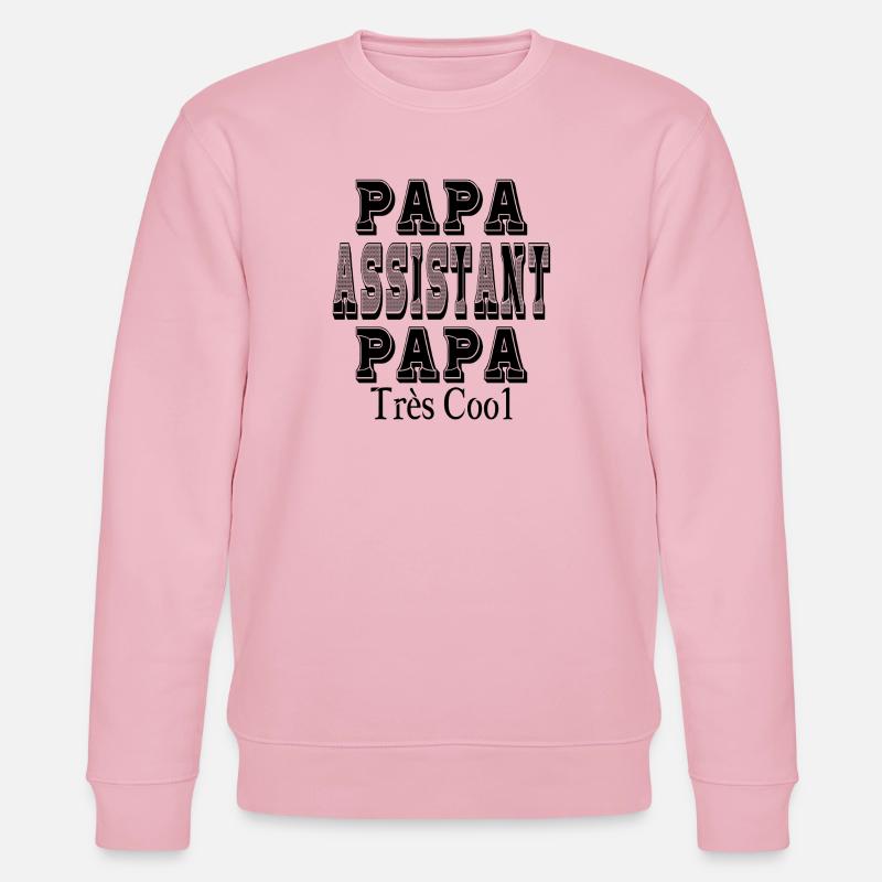 Papa Assistent Papa Sehr Cool - Stanley/Stella Unisex Bio-Sweatshirt CHANGER  - Hellrosa