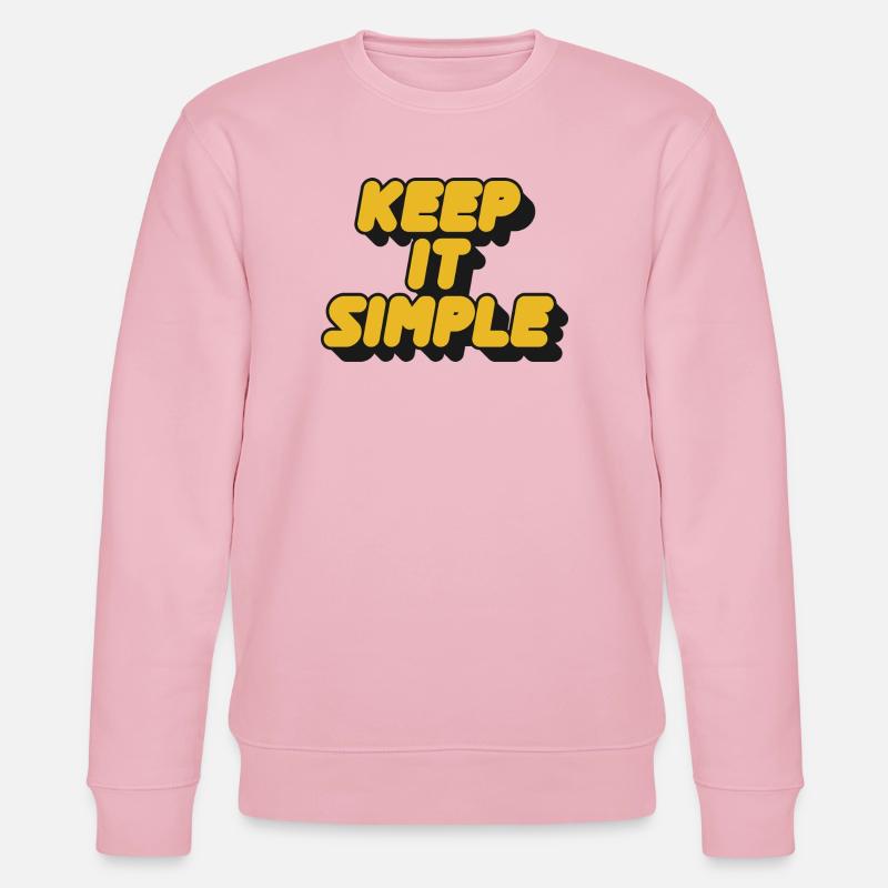 Keep It Simple Retro Bold - Stanley/Stella Unisex Bio-Sweatshirt CHANGER  - Hellrosa
