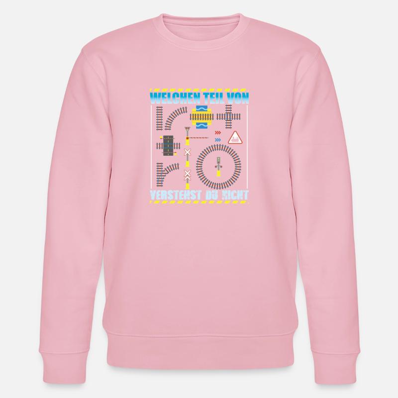 Modellbahn Modelleisenbahn Eisenbahn - Stanley/Stella Unisex Bio-Sweatshirt CHANGER  - Hellrosa