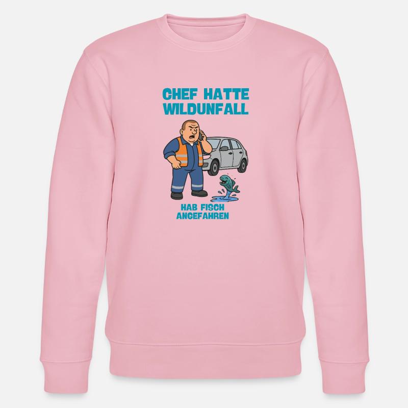 Chef Wildunfall mit Fisch  - Stanley/Stella Unisex Bio-Sweatshirt CHANGER  - Hellrosa