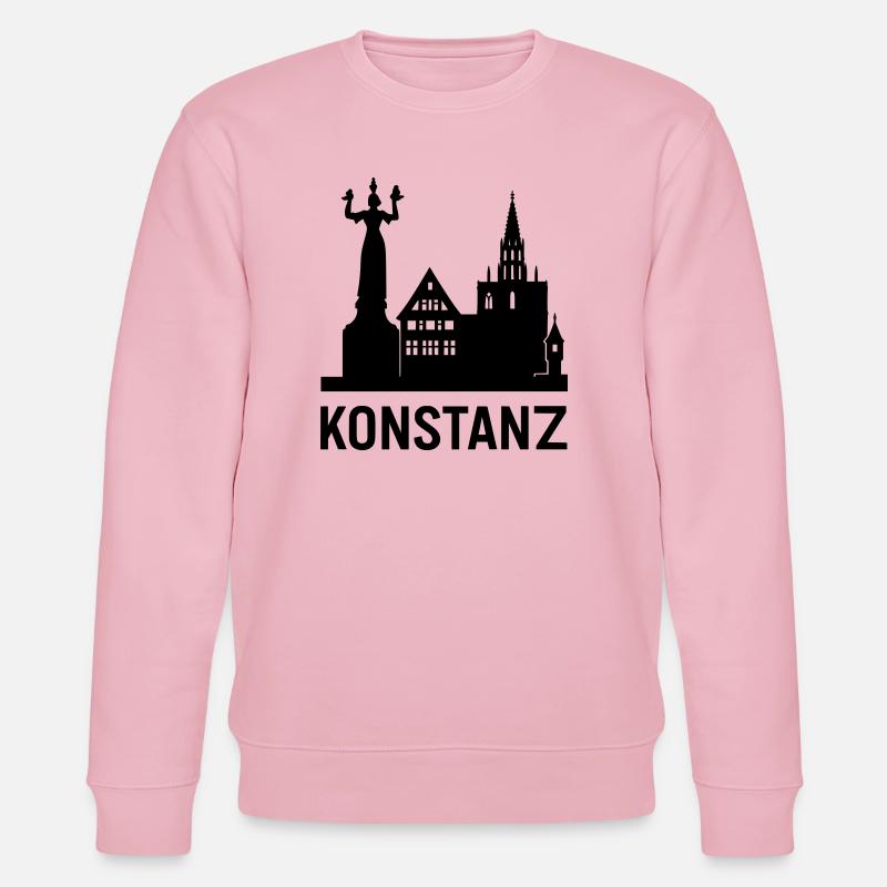 konstanz bodensee silhouette - Stanley/Stella Unisex Bio-Sweatshirt CHANGER  - Hellrosa