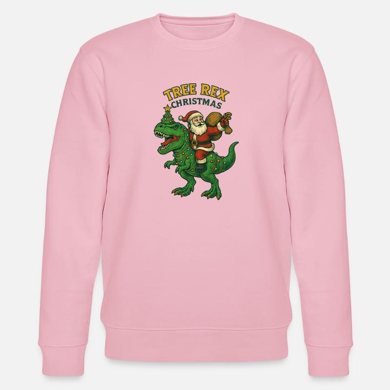 Noël – Tree Rex Weihnachten - Stanley/Stella Unisex Bio-Sweatshirt CHANGER  - Hellrosa
