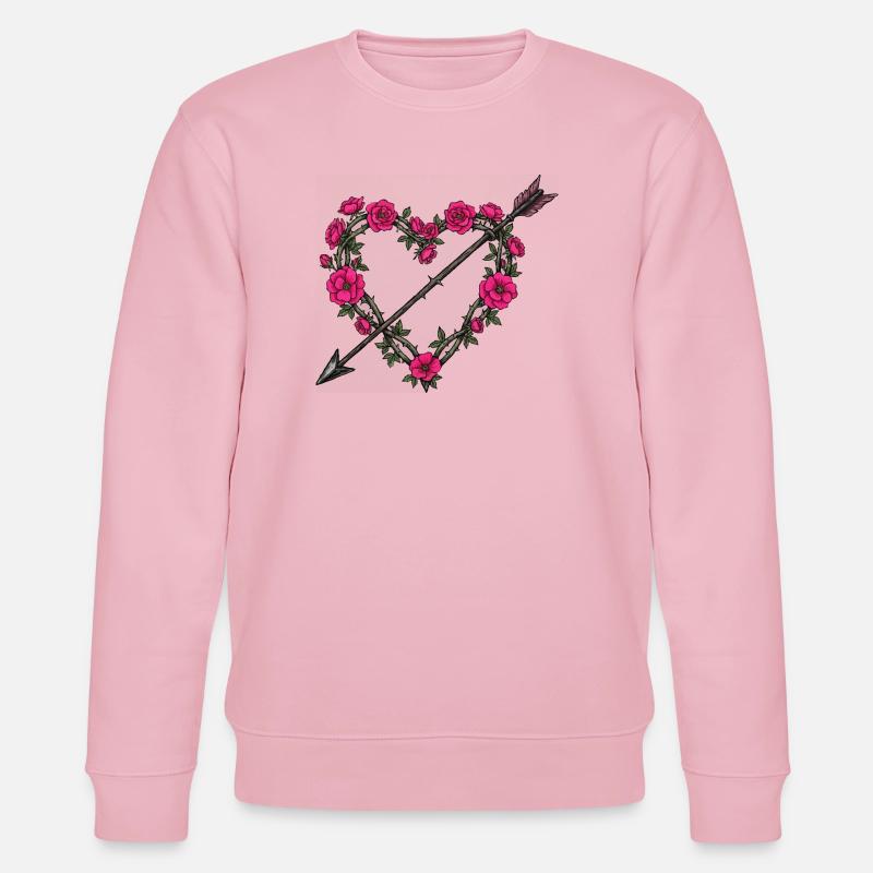 Herz rosa rot Liebe - Stanley/Stella Unisex Bio-Sweatshirt CHANGER  - Hellrosa