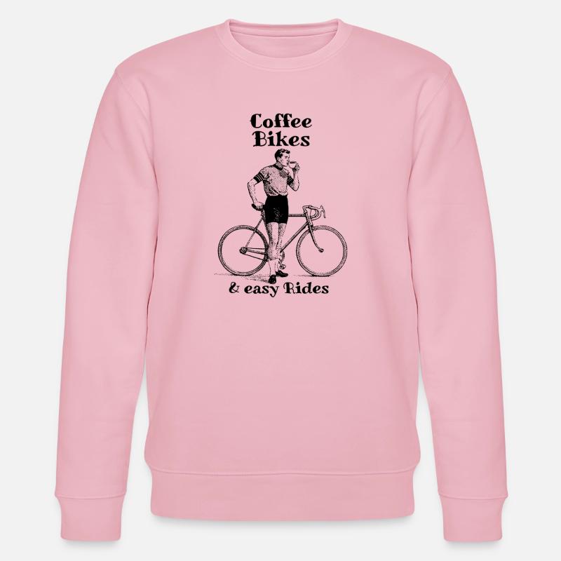 Coffee Bikes and easy Rides - Stanley/Stella Unisex Bio-Sweatshirt CHANGER  - Hellrosa