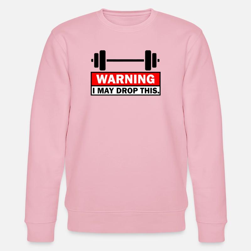 Warnung: Ich lasse das fallen - Stanley/Stella Unisex Bio-Sweatshirt CHANGER  - Hellrosa