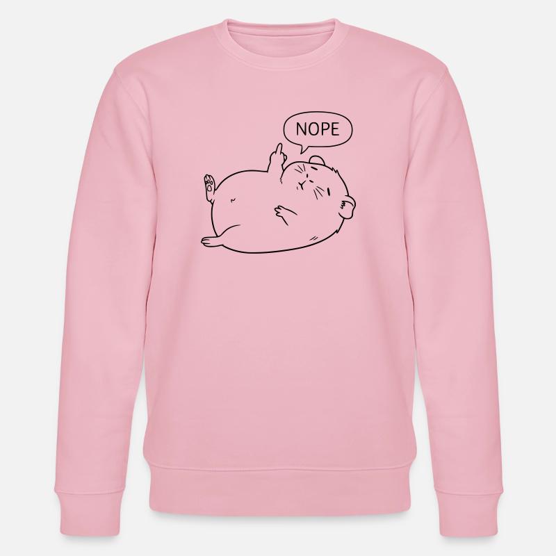 Nope Guinea Pig | Cute statement design - Stanley/Stella CHANGER Unisex Organic Sweatshirt - cotton pink