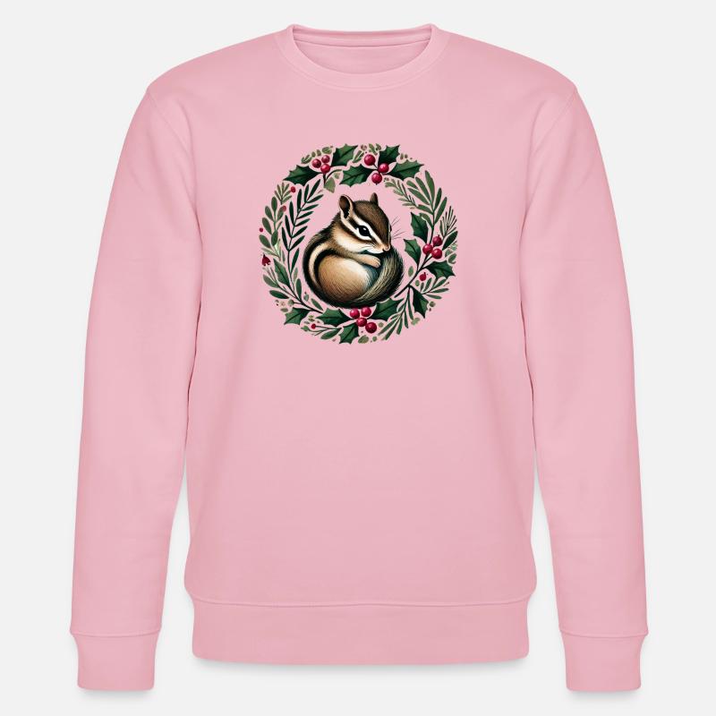 Stechpalmenkranz Eichhörnchen Charm - Stanley/Stella Unisex Bio-Sweatshirt CHANGER  - Hellrosa