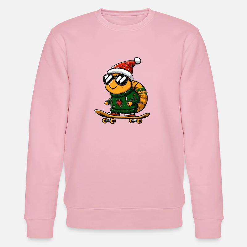 Escargot Noël Drôle - Sweat bio CHANGER Stanley/Stella Unisexe - rose pâle