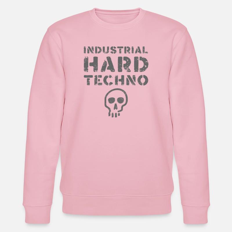 Crâne techno dur industriel - Sweat bio CHANGER Stanley/Stella Unisexe - rose pâle
