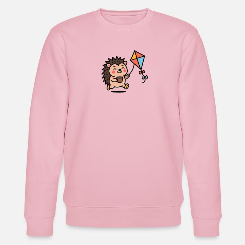 Igel mit Drachen und Becher - Stanley/Stella Unisex Bio-Sweatshirt CHANGER  - Hellrosa