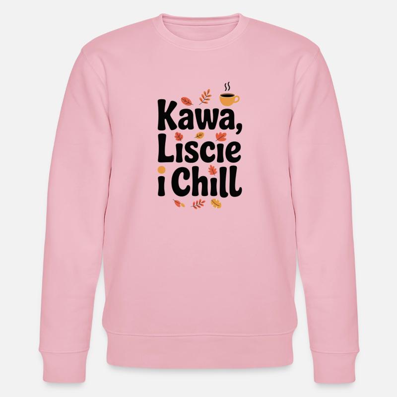 Kaffee, Blätter & Chill - Stanley/Stella Unisex Bio-Sweatshirt CHANGER  - Hellrosa