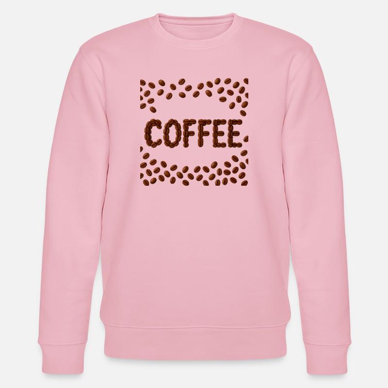 Kaffeebohnen Wortdesign - Stanley/Stella Unisex Bio-Sweatshirt CHANGER  - Hellrosa