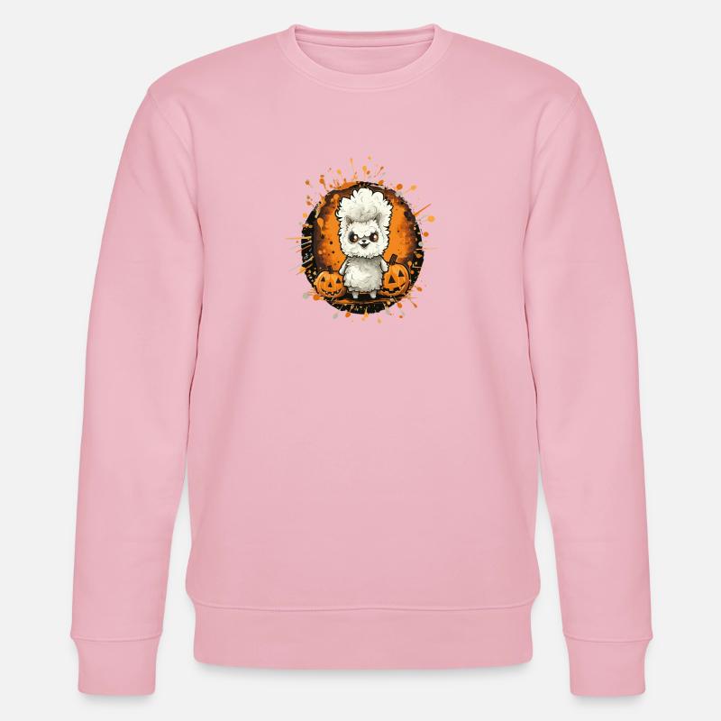 Bande dessinée d’Halloween Lama - Sweat bio CHANGER Stanley/Stella Unisexe - rose pâle