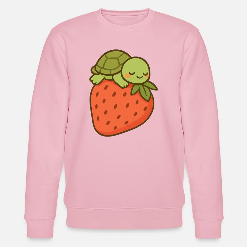 Strawberry Turtle Cozy - Stanley/Stella Unisex Bio-Sweatshirt CHANGER  - Hellrosa