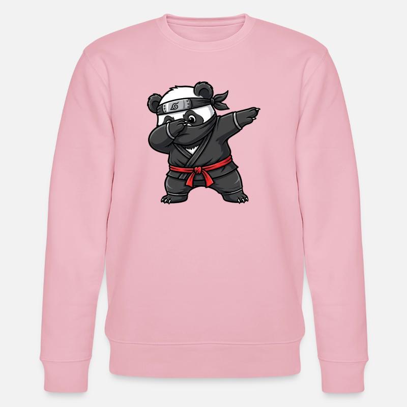 Ninja Panda Samurai Japan Tradition  - Stanley/Stella Unisex Bio-Sweatshirt CHANGER  - Hellrosa