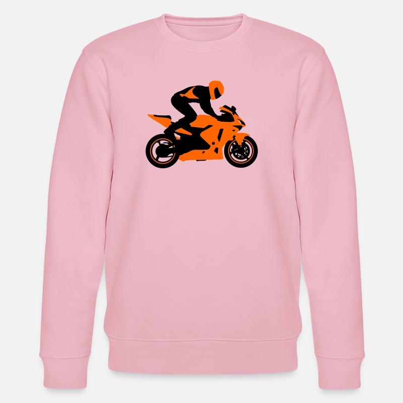 Motorrad Stuntman  - Stanley/Stella Unisex Bio-Sweatshirt CHANGER  - Hellrosa