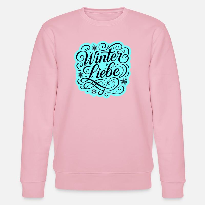 Winter Liebe Herz Winterlich - Stanley/Stella Unisex Bio-Sweatshirt CHANGER  - Hellrosa