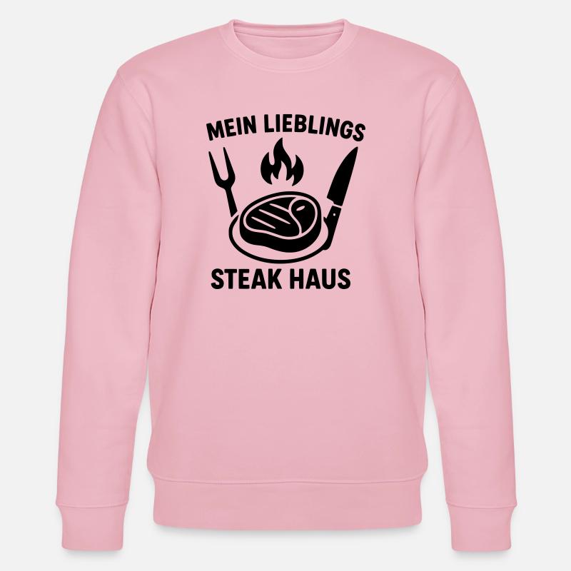 steakhaus steak essen - Stanley/Stella Unisex Bio-Sweatshirt CHANGER - Hellrosa