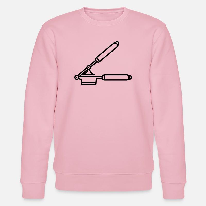  Knoblauch Presse oder Spätzle Presse - Stanley/Stella Unisex Bio-Sweatshirt CHANGER  - Hellrosa